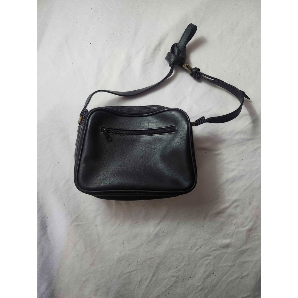 Vintage Black Multi Compartment Organizer Bag Crossbody Wallet Purse Braided